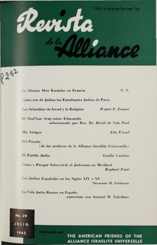 Revista de la Alliance N°39 (01 juil. 1965)